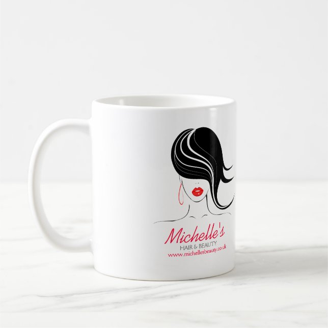 Taza De Café Hair & Beauty salon marca de la empresa (Izquierda)