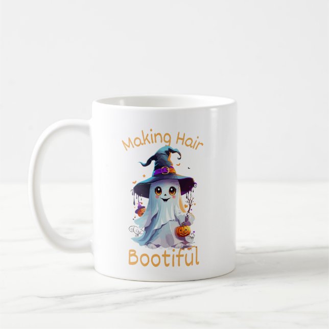 Taza De Café Hair Bootious Funny Sasuy Ghost Halloween (Izquierda)