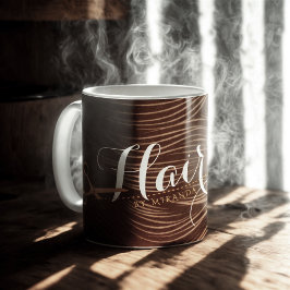 Taza De Café Hair Salon Hairstylist modernas tijeras de oro neg