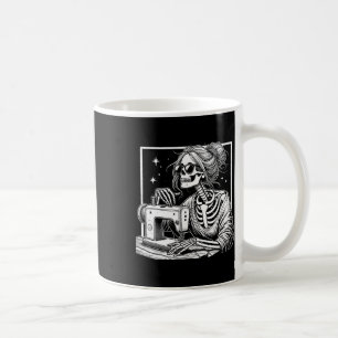 Taza De Café Hair Skeleton Sewer Quilter Halloween Sew Mujeres