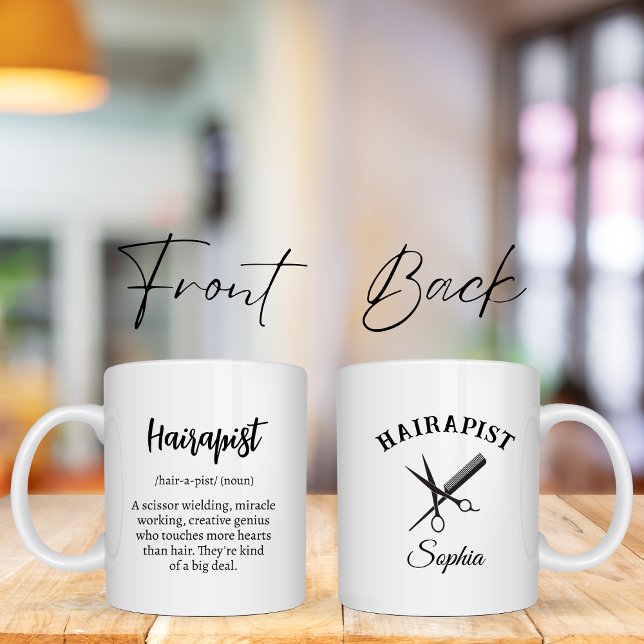 Taza De Café Hairapist Hairstylist Birthday Gifts Hairdresser (Subido por el creador)