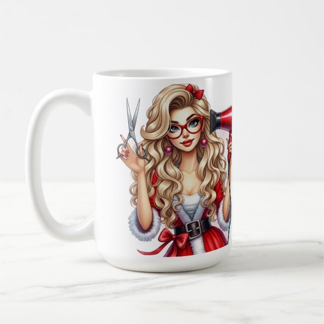 Taza De Café Hairdresser de Navidades personalizados (Izquierda)