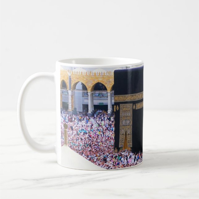 Taza De Café Hajj Mubarak Sagrada Kaaba Meca Devoción Islámica (Izquierda)