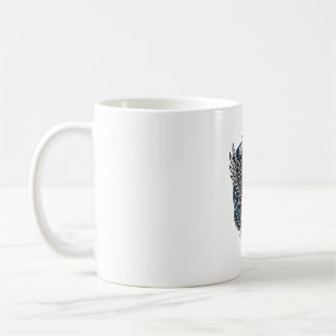Taza De Café Halcón de batalla patriótico Águila y halcón patri
