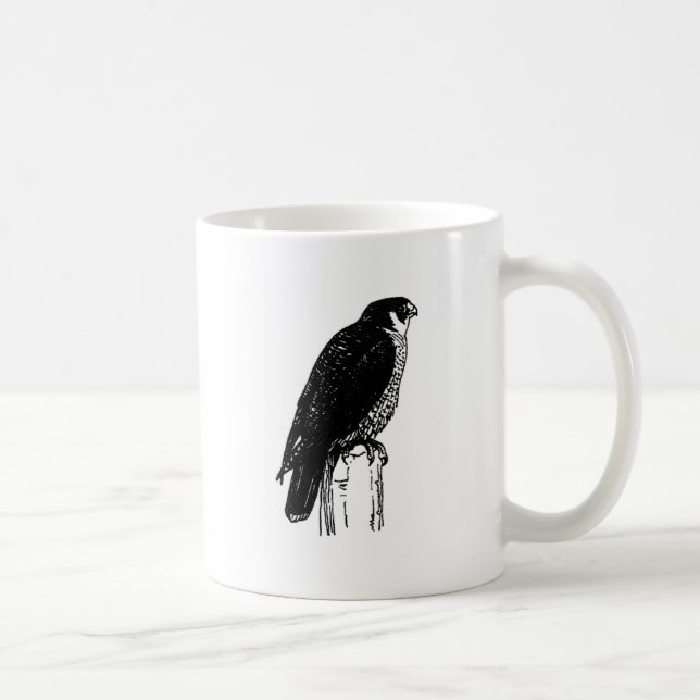 Taza De Café Halcón de peregrino (ilustracion) (Derecha)
