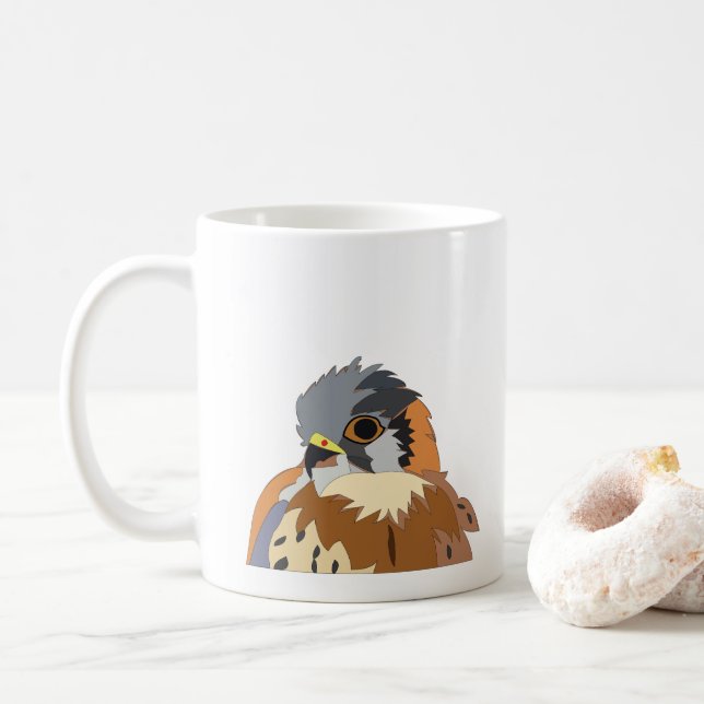 Taza De Café Halcon Pajaro Halcon (Con donut)