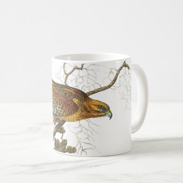 Taza De Café Halcón rojo de Audubon (Anverso derecho)
