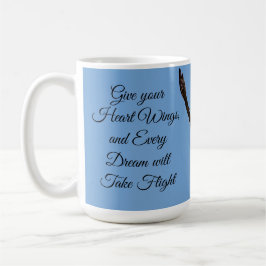 Taza De Café Halcón rojo que toma vuelo Inspirador