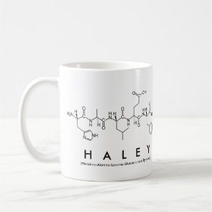 Taza De Café Haley peptide name mug