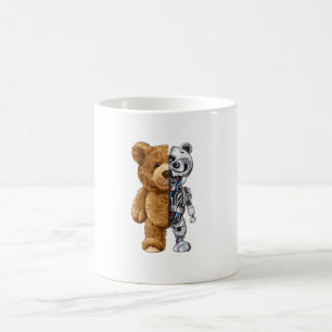 Taza De Café Half Bear Half Robot