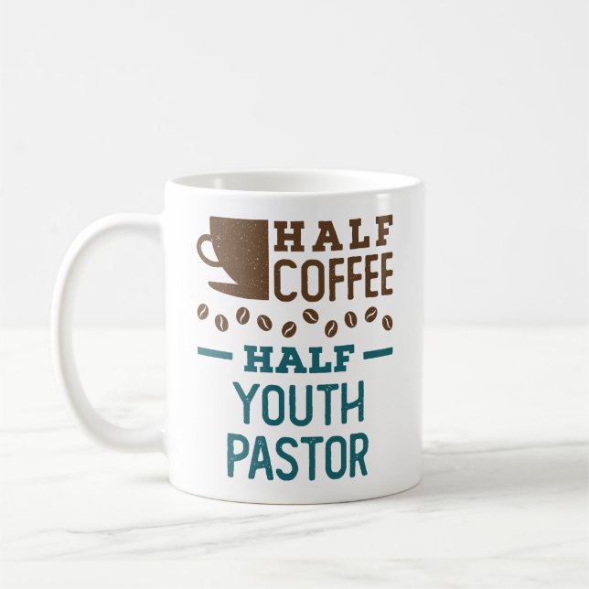 Taza De Café Half Coffee Half Youth Pastor (Izquierda)