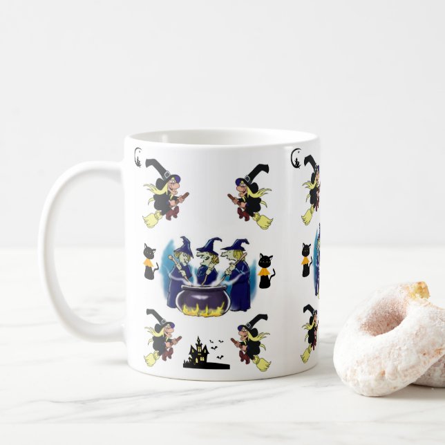 Taza De Café halloween (Con donut)