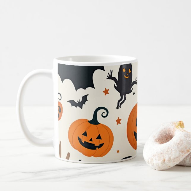 Taza De Café Halloween (Con donut)