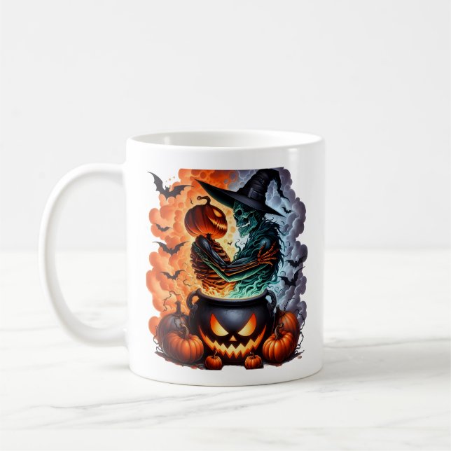 Taza De Café Halloween abrazos café Mug (Izquierda)