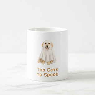 Taza De Café Halloween Adorable Fantasma Golden Retriever