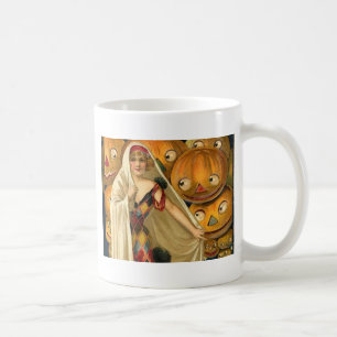 Taza De Café Halloween antiguo Jack O Lantern Costume mujer