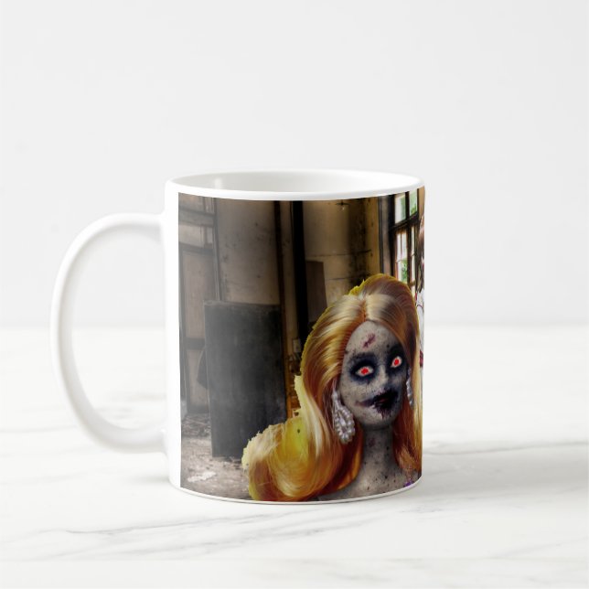 Taza De Café Halloween atemorizante. (Izquierda)