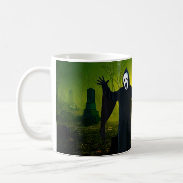 Taza De Café Halloween atemorizante. (Izquierda)