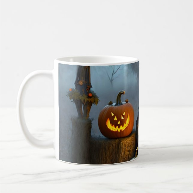 Taza De Café Halloween atemorizante. (Izquierda)