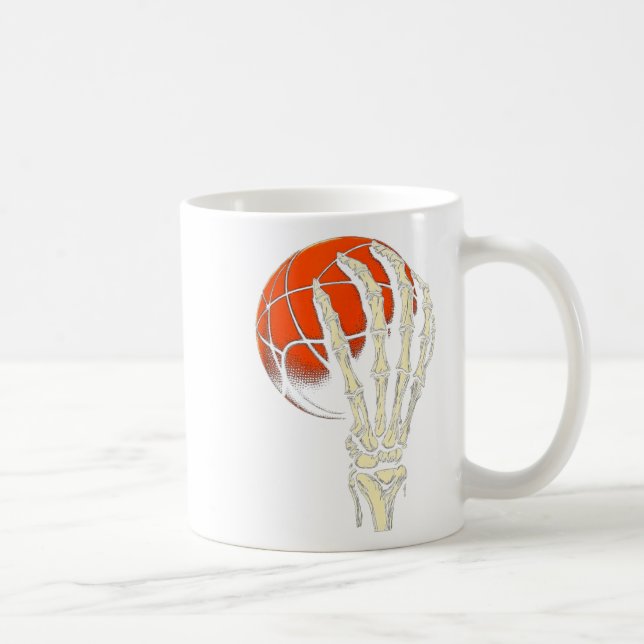 Taza De Café Halloween Basketball Skeleton Skull Player Men Boy (Derecha)