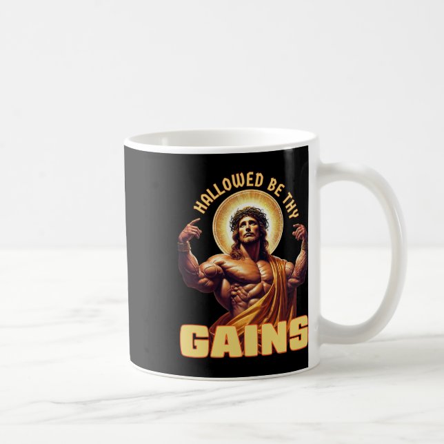 Taza De Café Halloween Be Thy Gana Graciosa Gimnasio Jesus Body (Derecha)