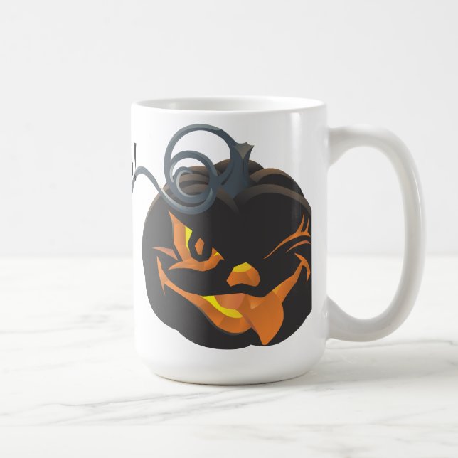 Taza De Café Halloween Black Jack O'Lantern (Derecha)