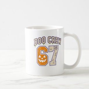 Taza De Café Halloween Boo Crew Sports Jersey Brainrot Meme