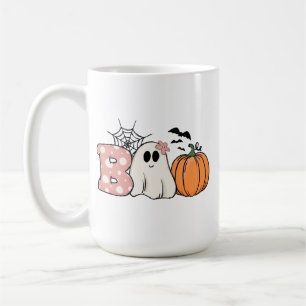 Taza De Café Halloween Boo Ghost Pumpkin Bats Cobweb