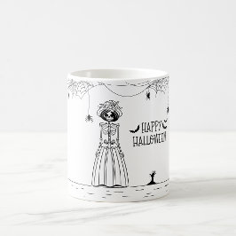 Taza De Café Halloween Bride Skeleton Coffee Mug