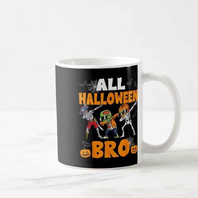 Taza De Café Halloween Bro Dabbing Skeleton Jack O Lantern Boys (Derecha)