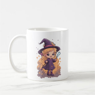 Taza De Café Halloween, bruja 11 bebé, bruja linda, vacaciones 