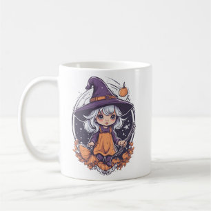 Taza De Café Halloween, bruja 3 bebé, bruja linda, vacaciones d