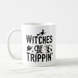 Taza De Café Halloween Brujas Mujeres Modernas Hablando