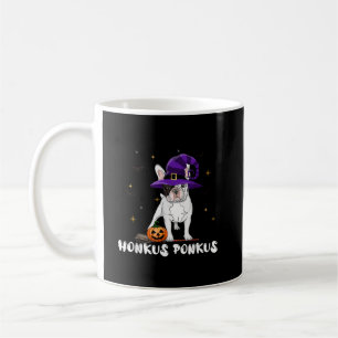 Taza De Café Halloween Bulldog francés Bruja Honkus Ponkus