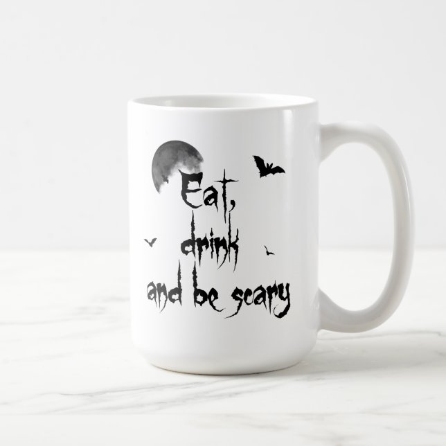 Taza De Café Halloween - Come, bebe y da miedo (Derecha)