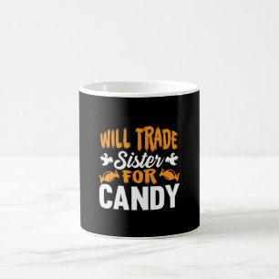 Taza De Café Halloween Comerciará Con Hermana Por El Cumpleaños
