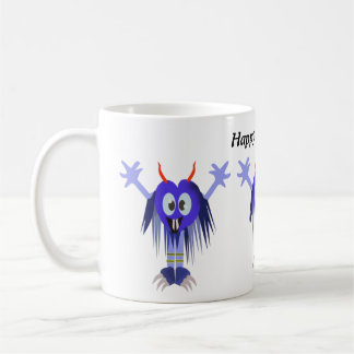 Taza De Café Halloween con Monstruo Azul