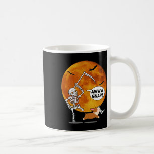 Taza De Café Halloween Corgi Reaper Scythe
