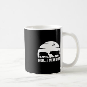 Taza De Café Halloween Cow Divertida leyenda de la noche moo no