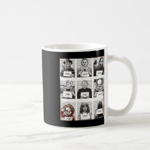 Taza De Café Halloween Creepé Legends Asesino Mugshots Fa de ho
