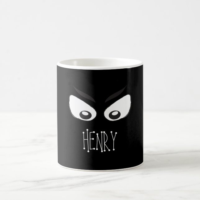 Taza De Café Halloween Cute Spooky Ghost Eyes Whimsical (Centro)