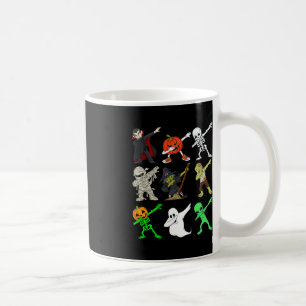 Taza De Café Halloween Dabbing Vampiros Brujas y monstruos niño