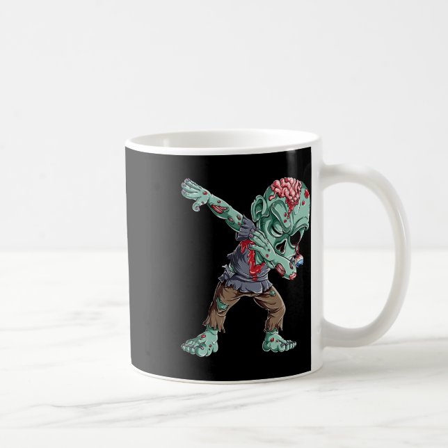 Taza De Café Halloween Dabbing Zombie Brain Fun Boys Hombres Da (Derecha)