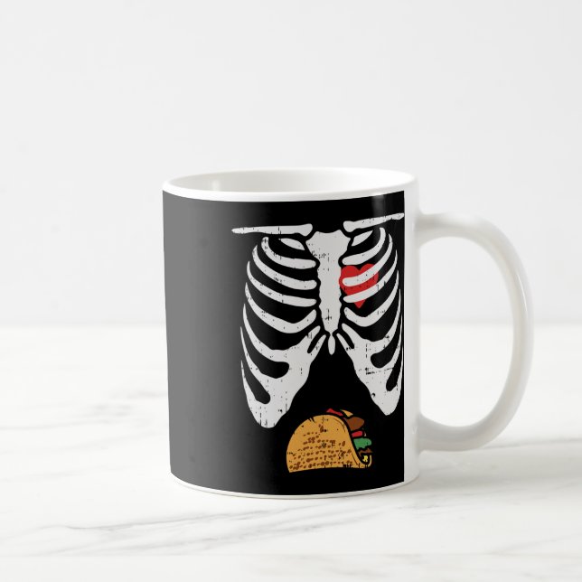 Taza De Café Halloween Dad Skeleton Taco Belly Fun Pregnancy Co (Derecha)