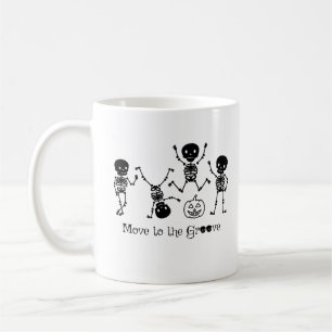 Taza De Café Halloween Dancing Skeleton Se Muda Al Surco