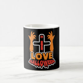 Taza De Café Halloween de amor divertida Manos Zombie espumosas