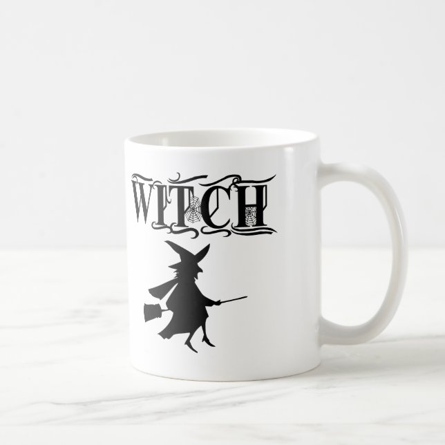 Taza De Café Halloween de bruja malvada negra y malvada (Derecha)