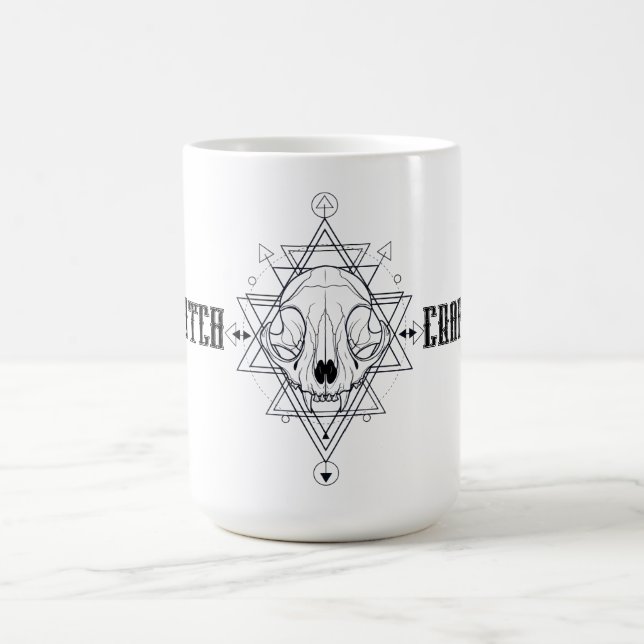 Taza De Café Halloween de Brujería Bull Skull (Centro)