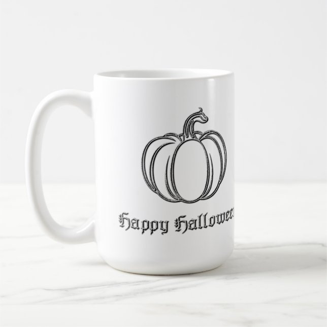 Taza De Café Halloween de calabaza de plata (Izquierda)