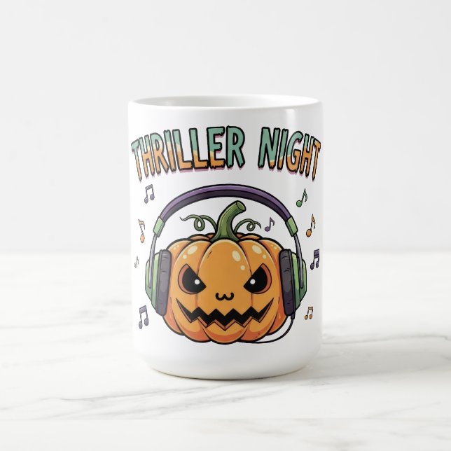 Taza De Café Halloween de calabaza nocturna Thriller (Centro)